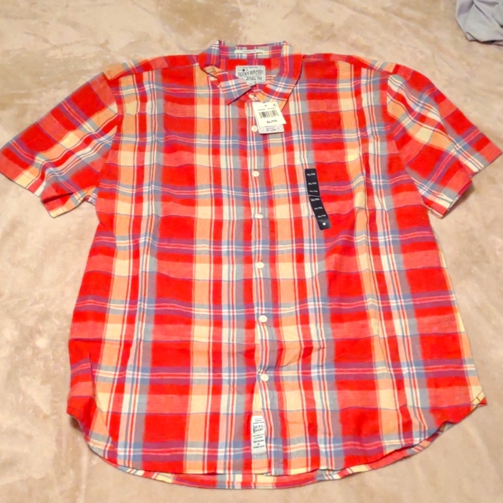 Lucky Brand plaid button up size XL men's.